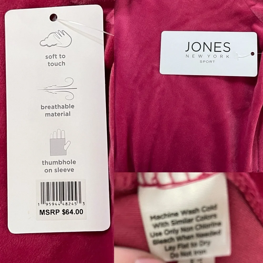 JONES NEW YORK Sport Super Soft & Breathable Hoodie w Thumb Holes in 1X NWT - Picture 6 of 15